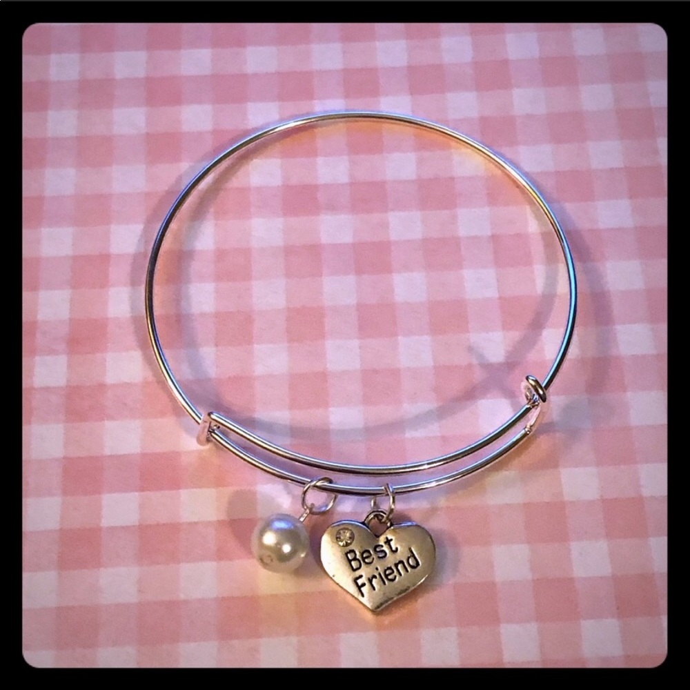 Pearl Beaded Best Friend Adjustable Bracelet